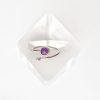 delicate and adjustable faceted purple amethyst ring.